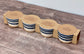 Set of 4 Blue Stripe Round Ramekin, 9.5cm