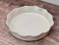 White Wavy Edge Baking / Pie Dish, 27cm