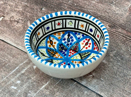 Blue Patterned Dipping Bowl, 10.5cm