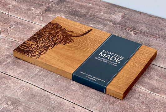 Highland Cow Oak Serving/Cheese Board