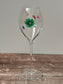 Pair of Perrier-Jouet Mischer Traxler Green Flower Champagne Glasses