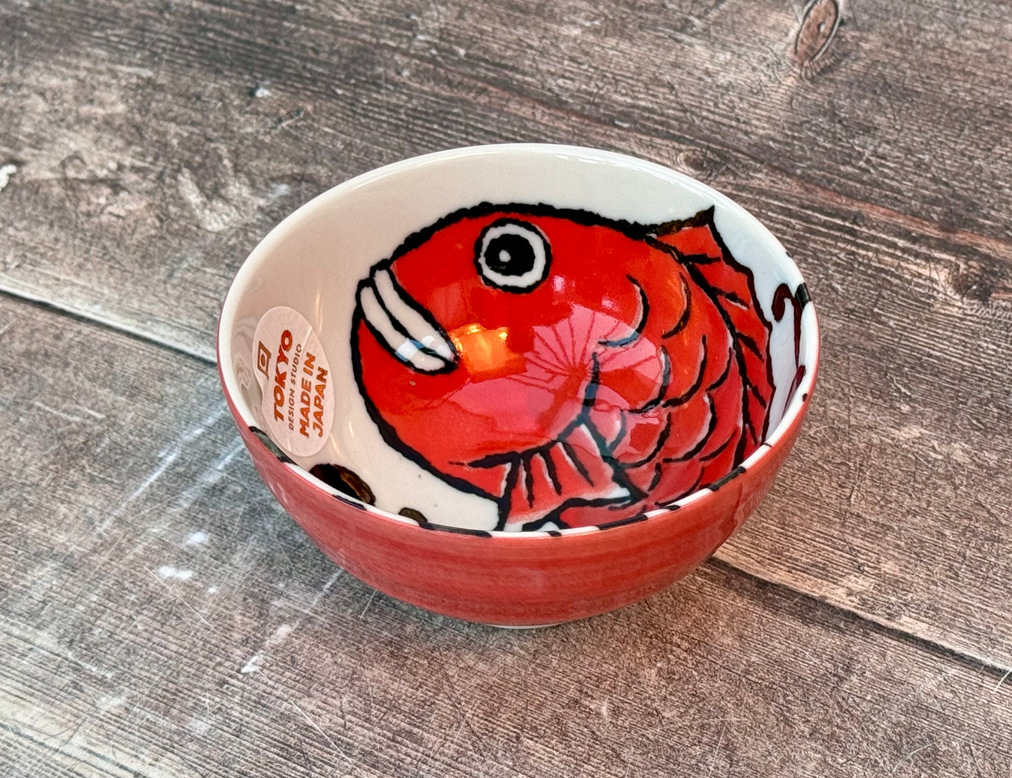 Tokyo Design Studio Red Snapper Fish Patterned Small Bowl, 11cm