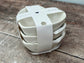 Set of 3 Small White Heart Bowls, 9.5cm