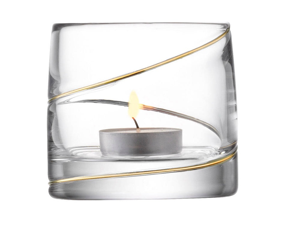 LSA Gold Strand Tea Light Holder