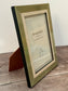 Natalini Green with Gold Stripes Border Photo Frame 5 x 7