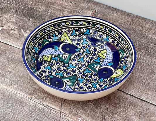 Fish Patterned Bowl, 20cm