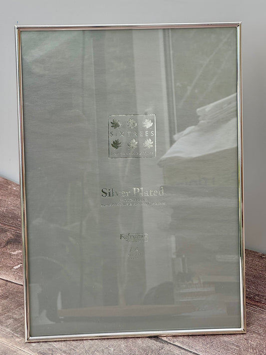 Sixtrees Slim Silver Plated Photo Frame, A4
