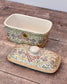 William Morris Green Hyacinth Floral Patterned Butter Dish