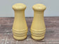 Pale Yellow Le Creuset Salt and Pepper Shakers