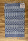 Blue and White Geometric Patterned Rug, 69cm x 114cm