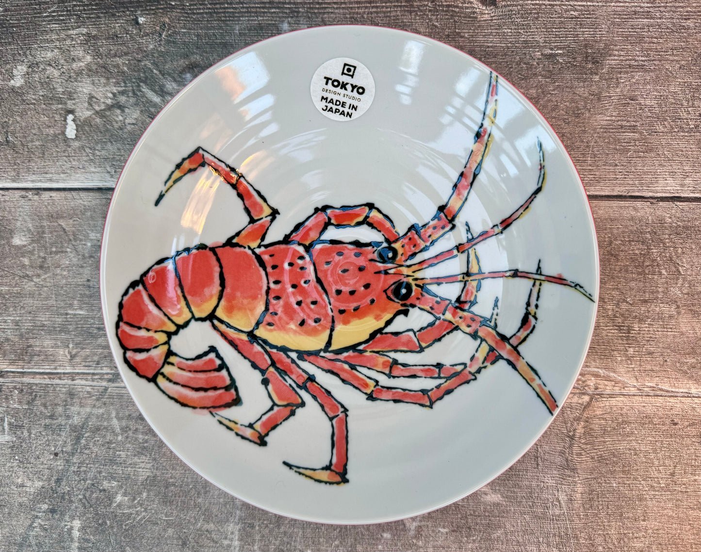 Tokyo Design Studio Red Lobster Patterned Serving/Pasta Bowl, 21.5cm