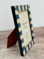Natalini Blue and White Striped Photo Frame 4 x 6