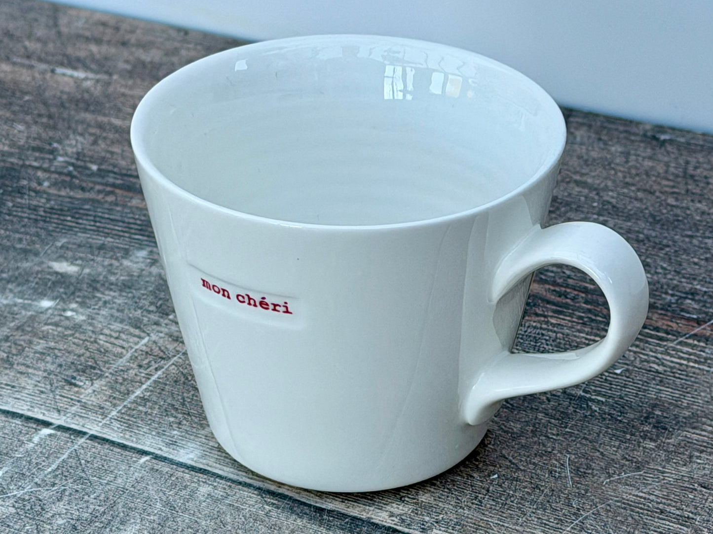 White ‘mon cheri’ Mug