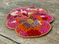 Set of 2 Beaded Flower Coasters