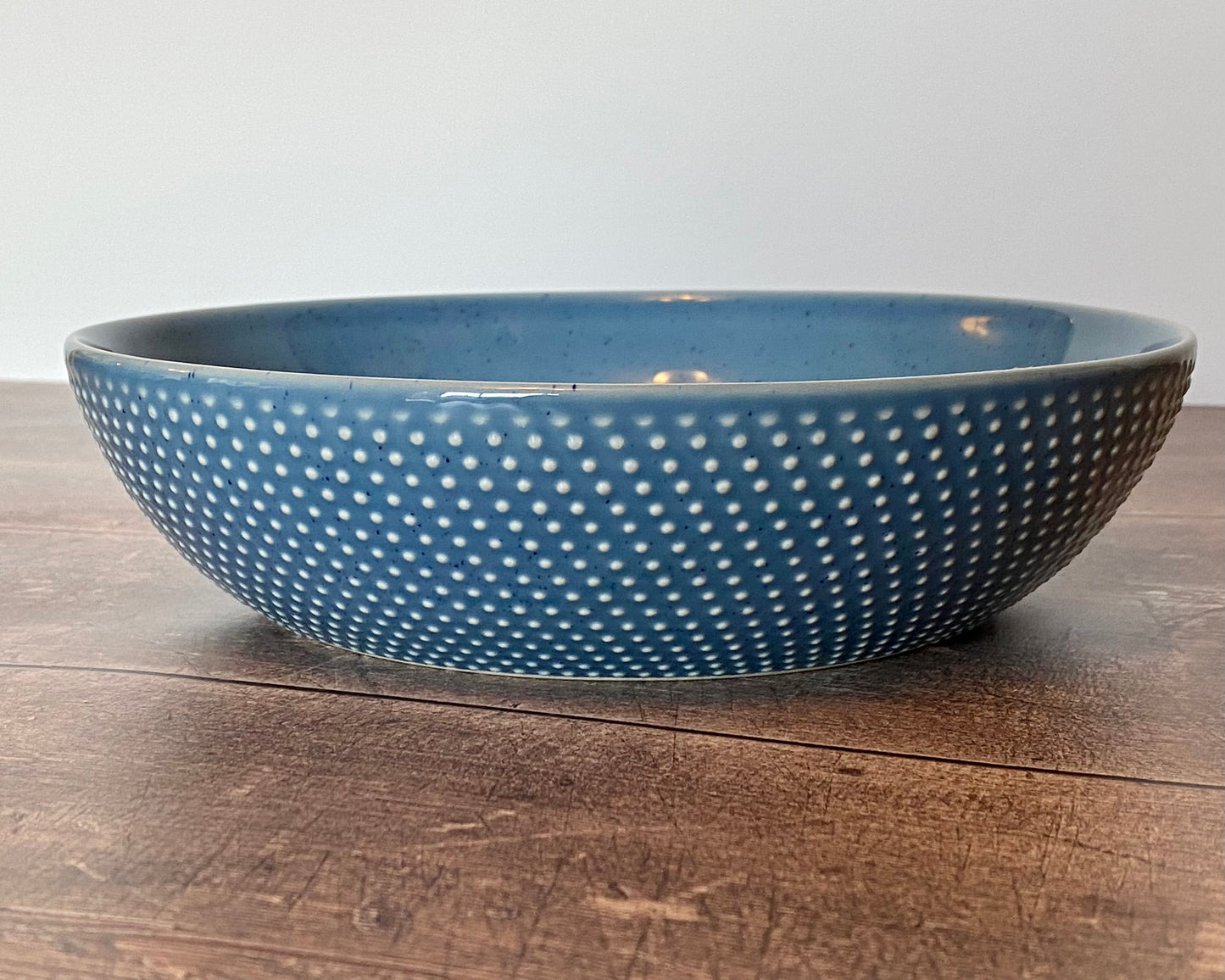 Dark Blue Spotted Pasta/Serving Bowl, 22cm