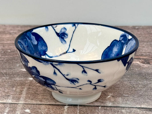 Blue and White Peony Bowl, 10cm