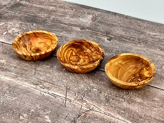 Olive Wood Dipping Bowls (Set of 3)