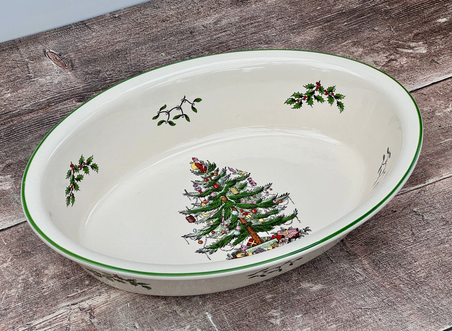 Spode Christmas Tree Oval Baking Dish, 31cm