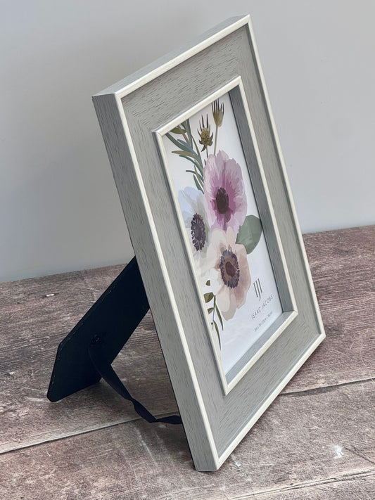 Isaac Jacobs Grey Photo Frame, 5’ x 7’