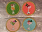 Set of 4 Beaded Cocktail Coasters