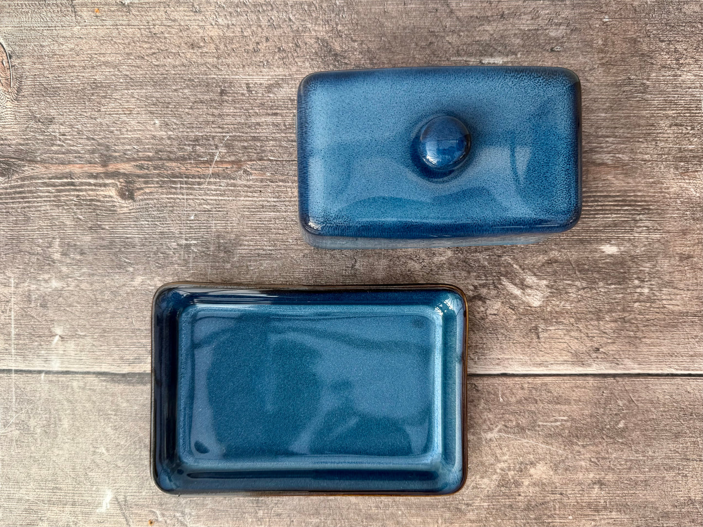 Scandi Home Blue Butter Dish