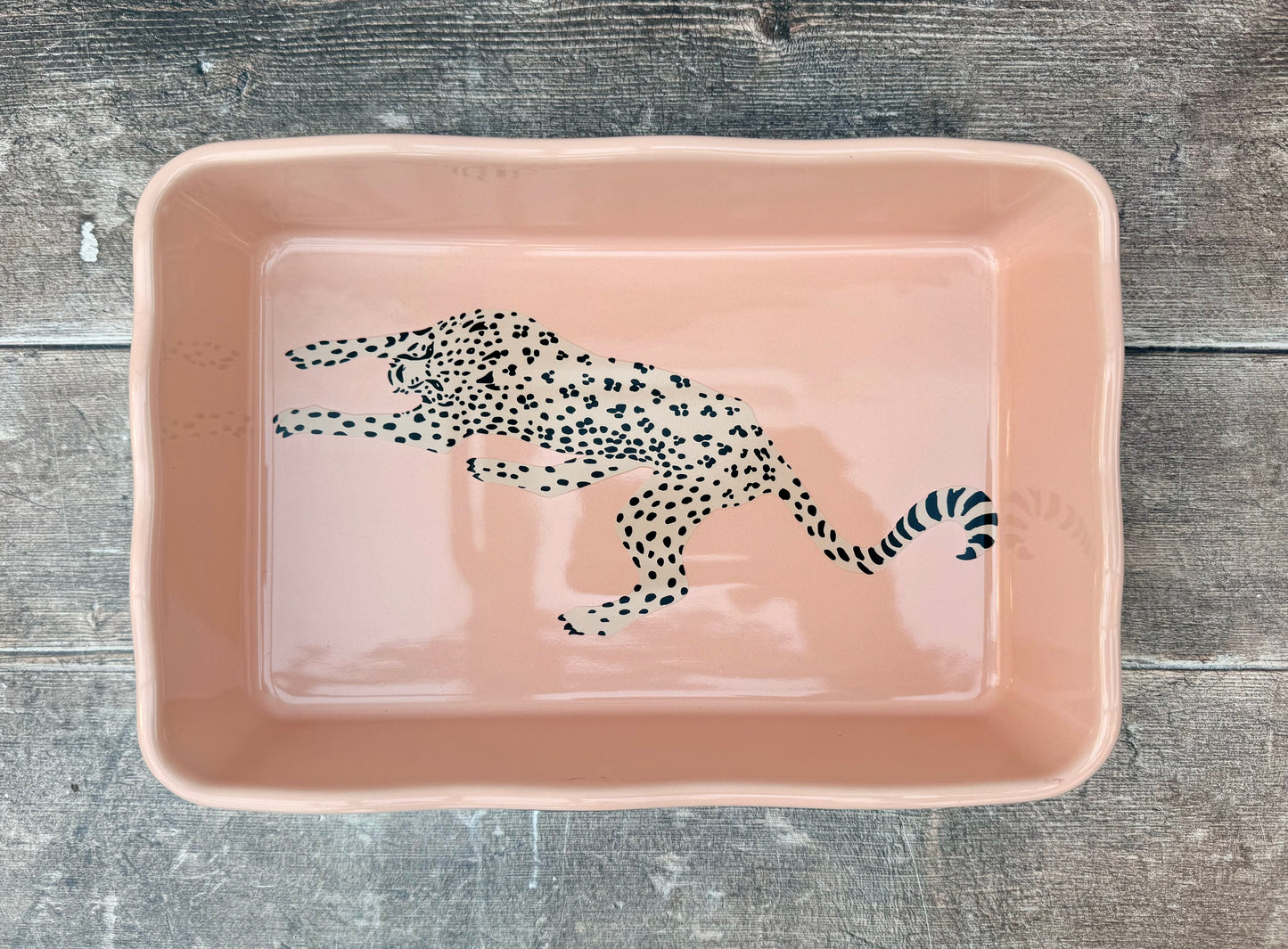 Yvonne Ellen Medium Cheetah Rectangular Baking Dish, 26cm