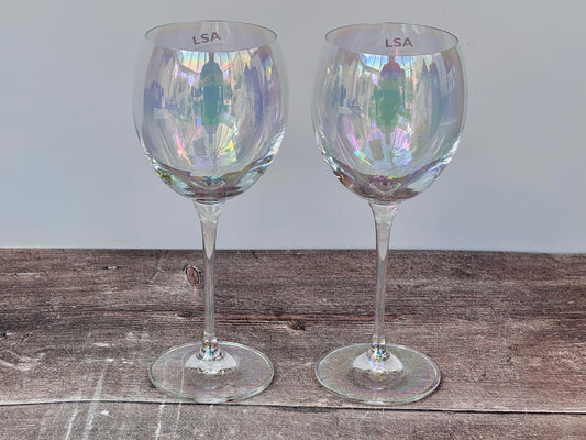 2 LSA Polka Wine Glasses, 400ml