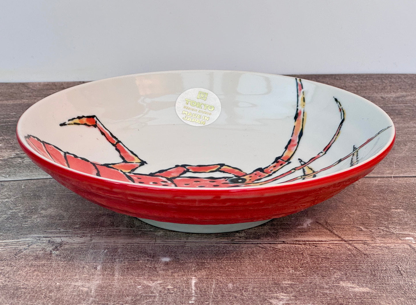 Tokyo Design Studio Red Lobster Patterned Serving/Pasta Bowl, 21.5cm