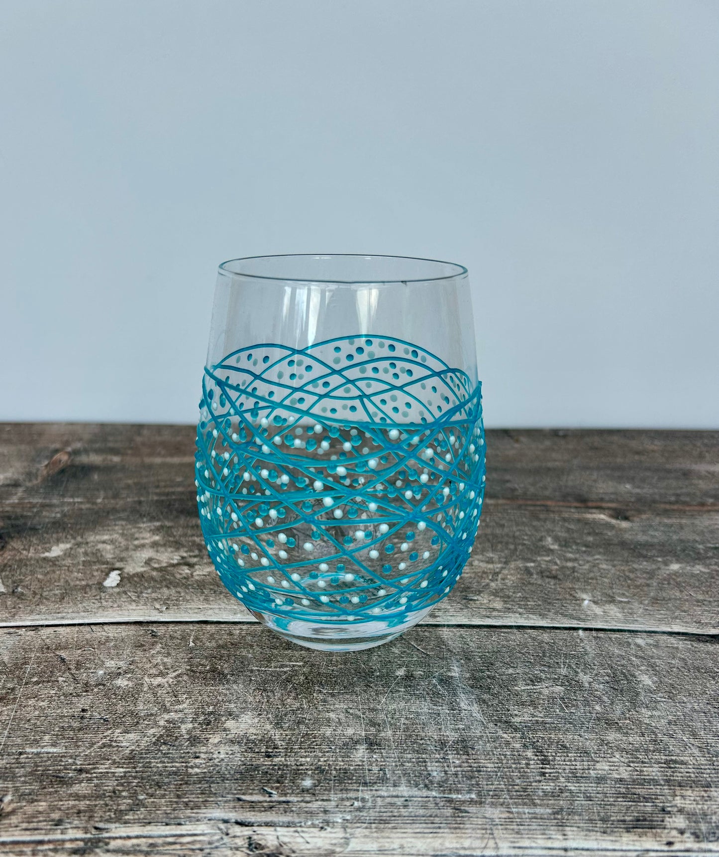 Sunny by Sue Light Blue Criss Cross Tumbler