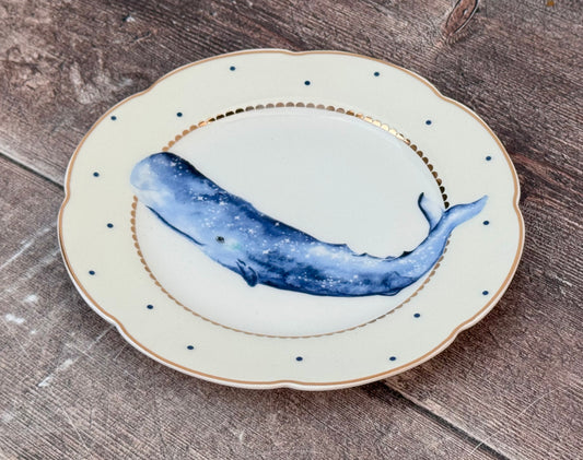 Yvonne Ellen Whale Patterned Plate, 16.5cm