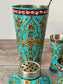 Hand painted Cocktail Shaker Set - Blue