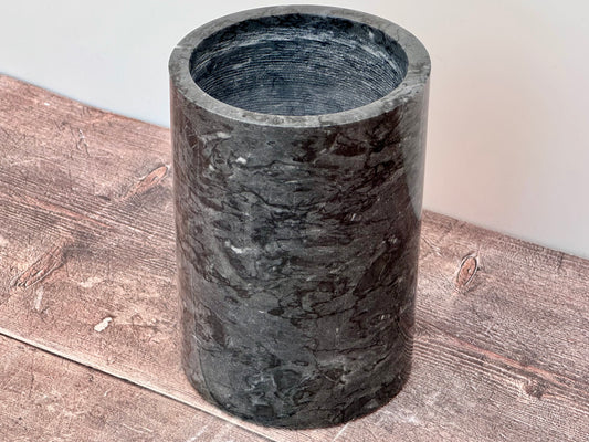 Black Marble Wine Holder / Utensil Jar