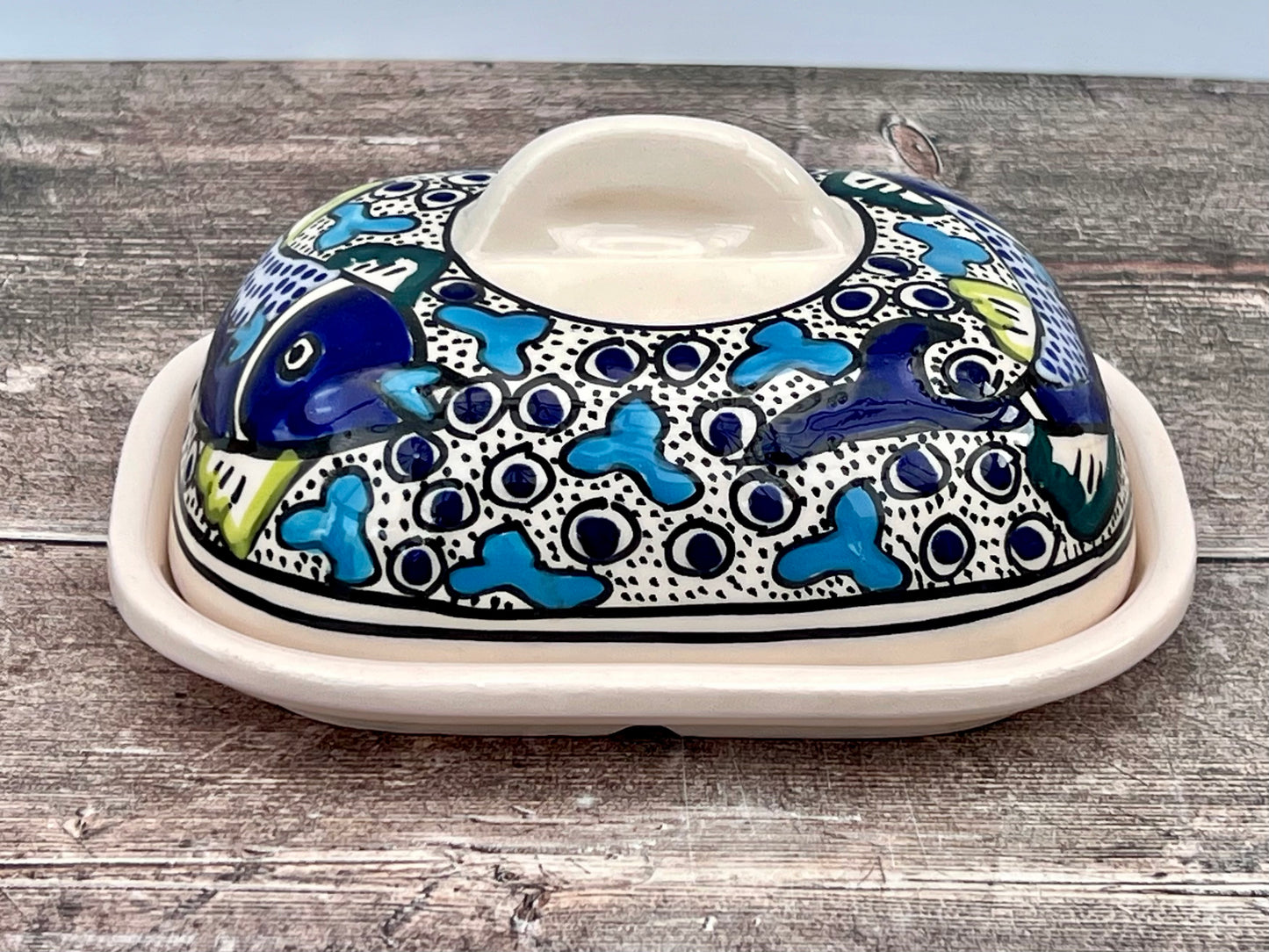 Fish Patterned Butter Dish