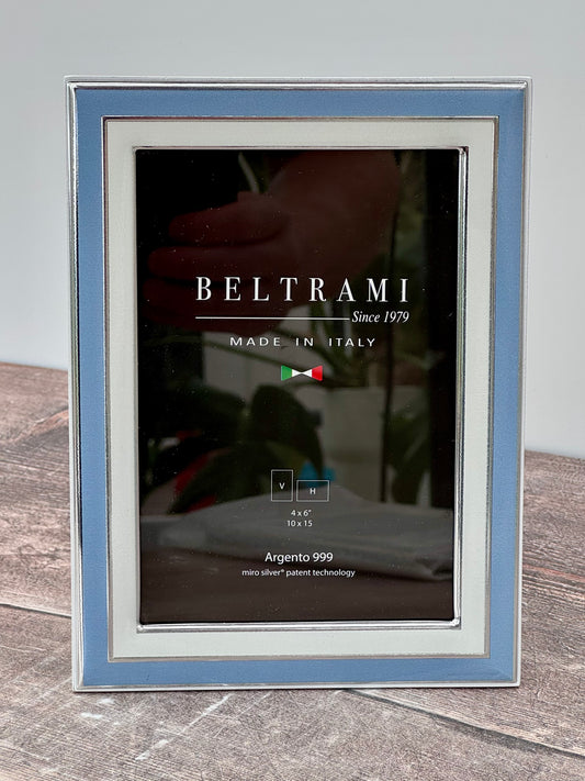 Beltrami Blue and White Border Photo Frame 4 x 6