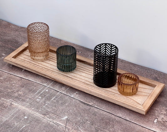 Tray with 4 Tea Light Candle Holders