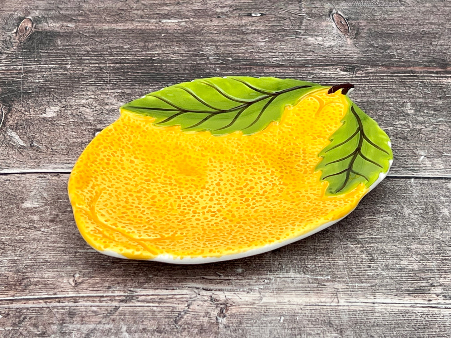 Yellow Lemon Patterned Plate, 20cm