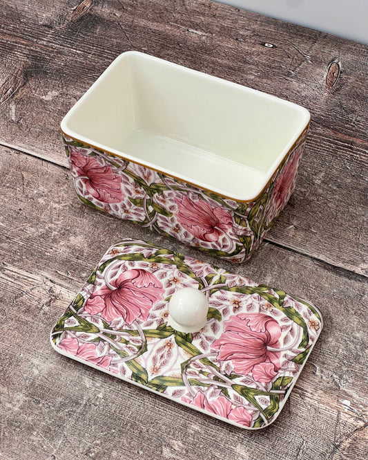 William Morris Pimpernel Floral Patterned Butter Dish