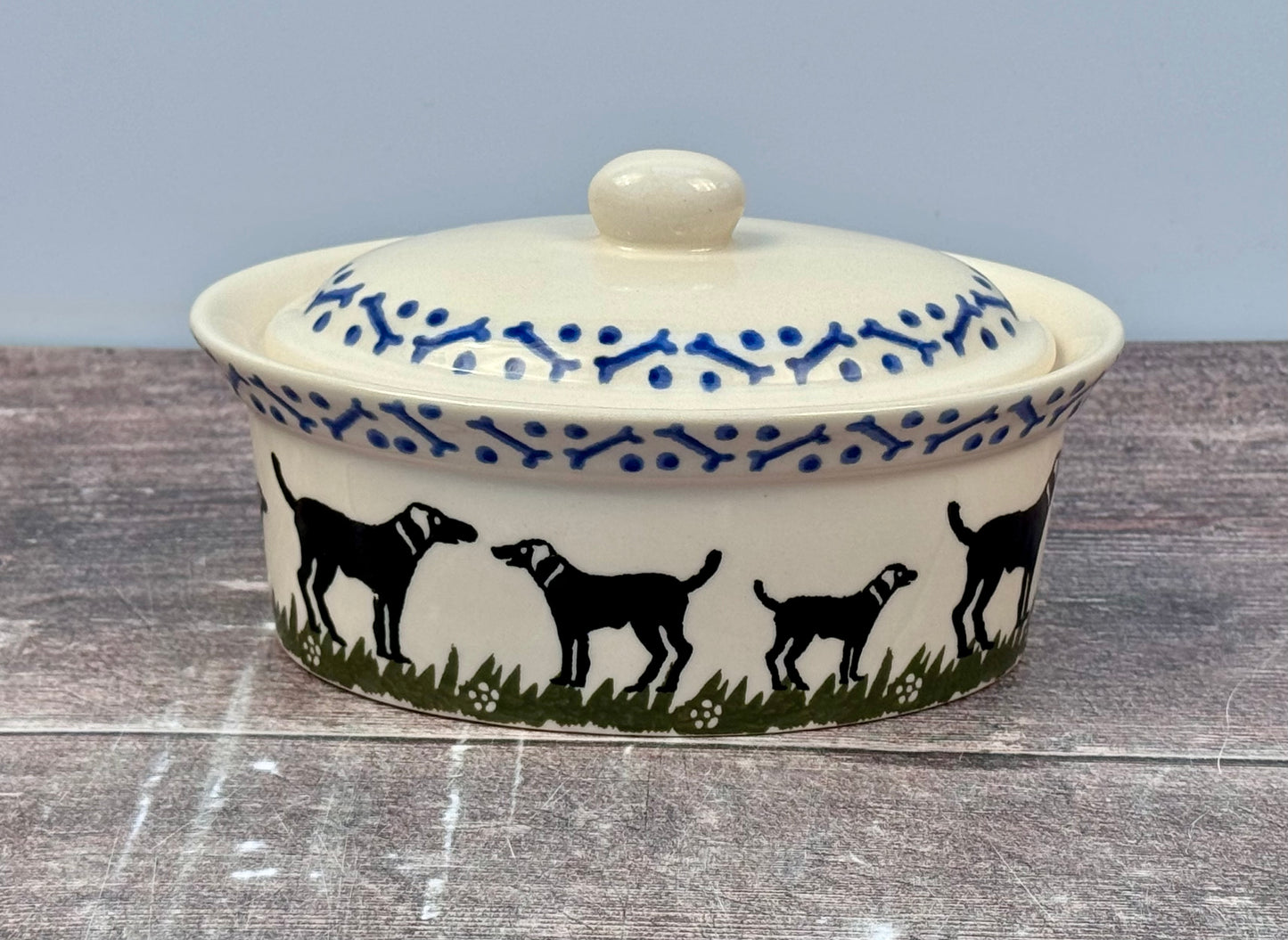 Labrador Dog Patterned Butter Dish