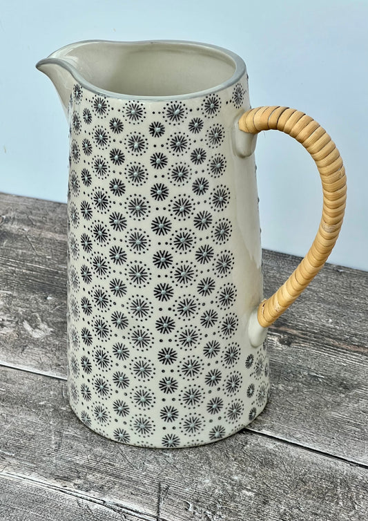 Purple Flower Patterned Jug, 22.5cm