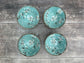 Tokyo Design Studio Set of 4 Turquoise Flower Patterned Bowls, 12.5cm