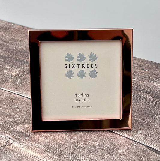 Sixtrees Copper Square Photo Frame, 4 x 4