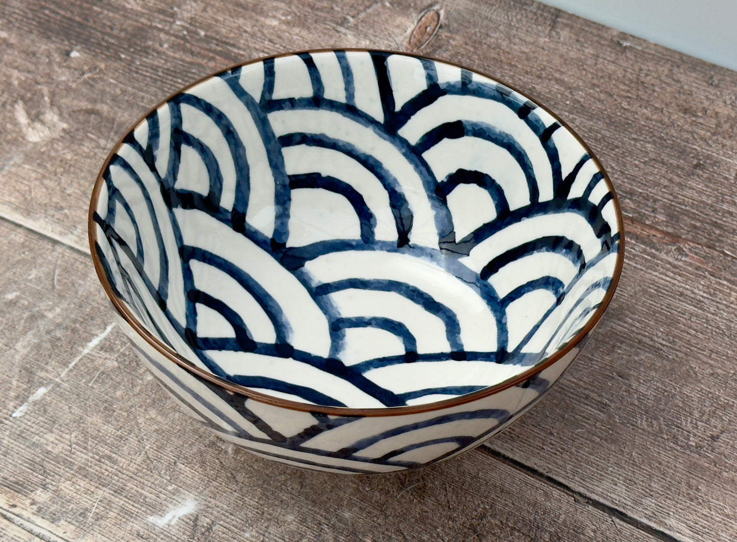 Half Circle Patterned Serving Bowl, 15.5cm