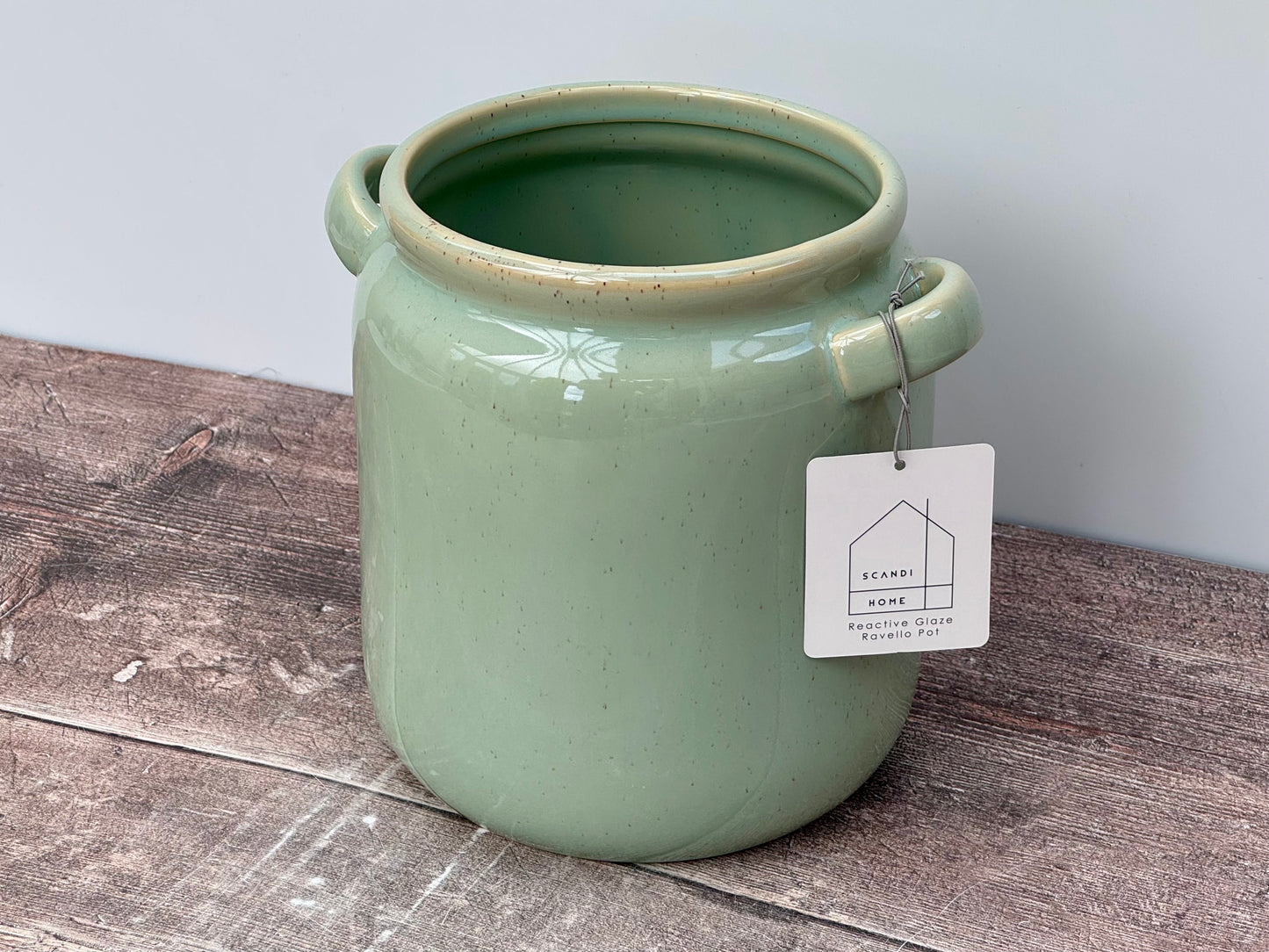 Pale Green Utensil Jar, 18cm