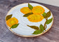 White and Yellow Lemon Patterned Serving Plate, 33cm