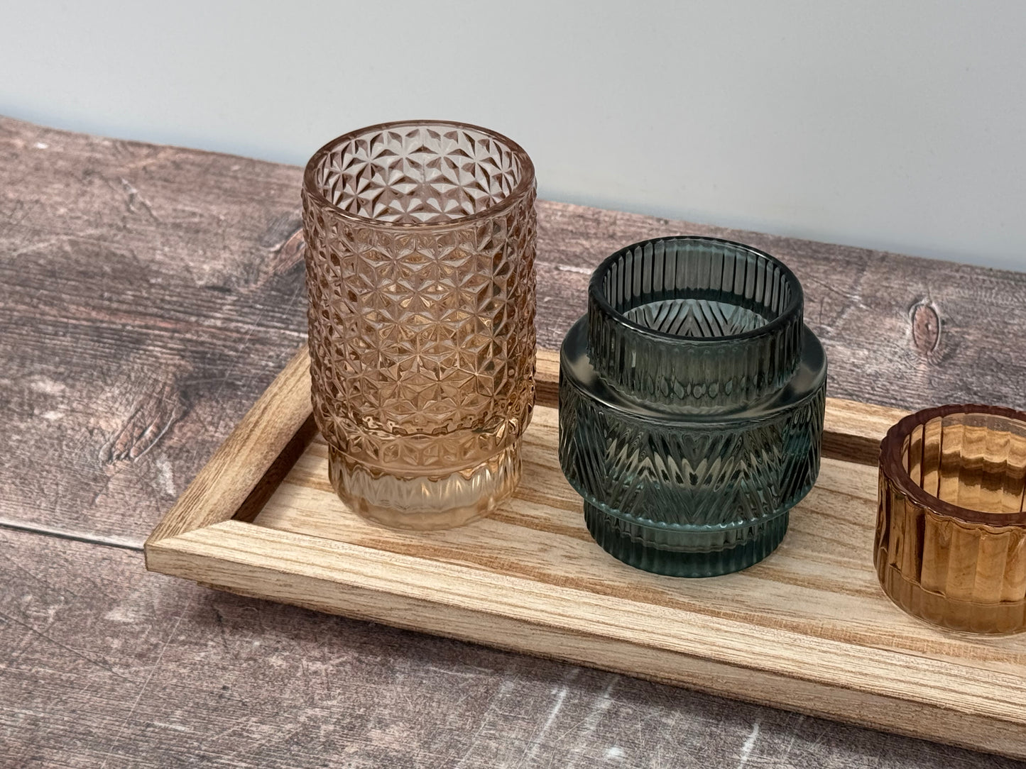 Tray with 5 Tea Light Candle Holders