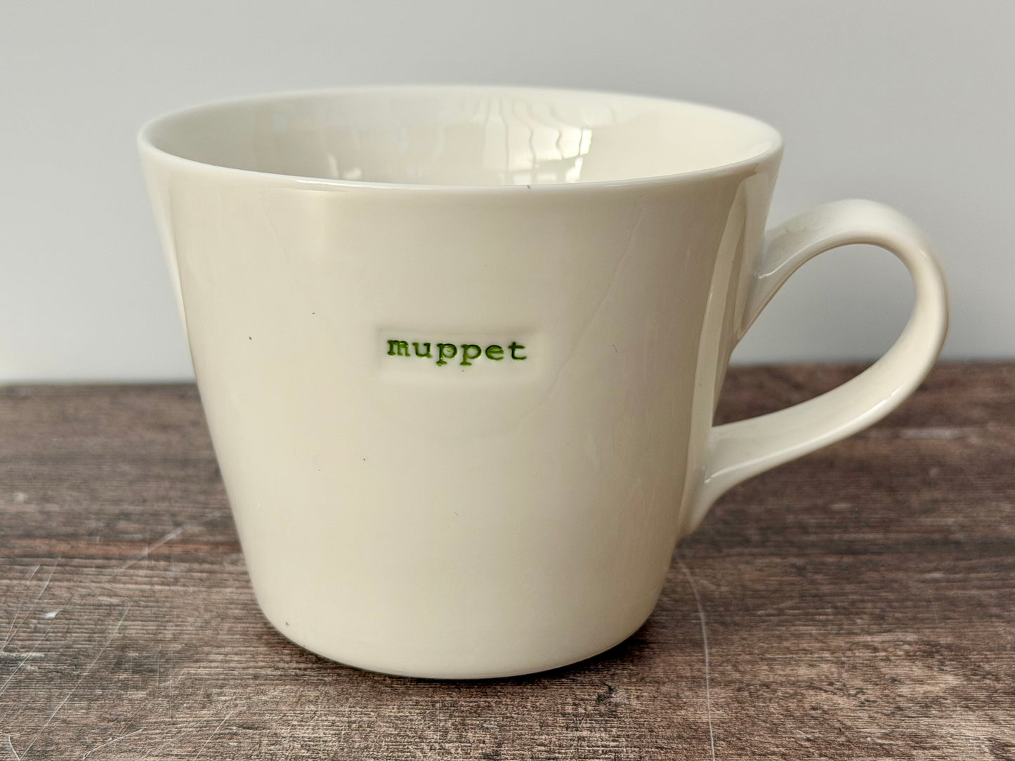 White ‘muppet’ Mug