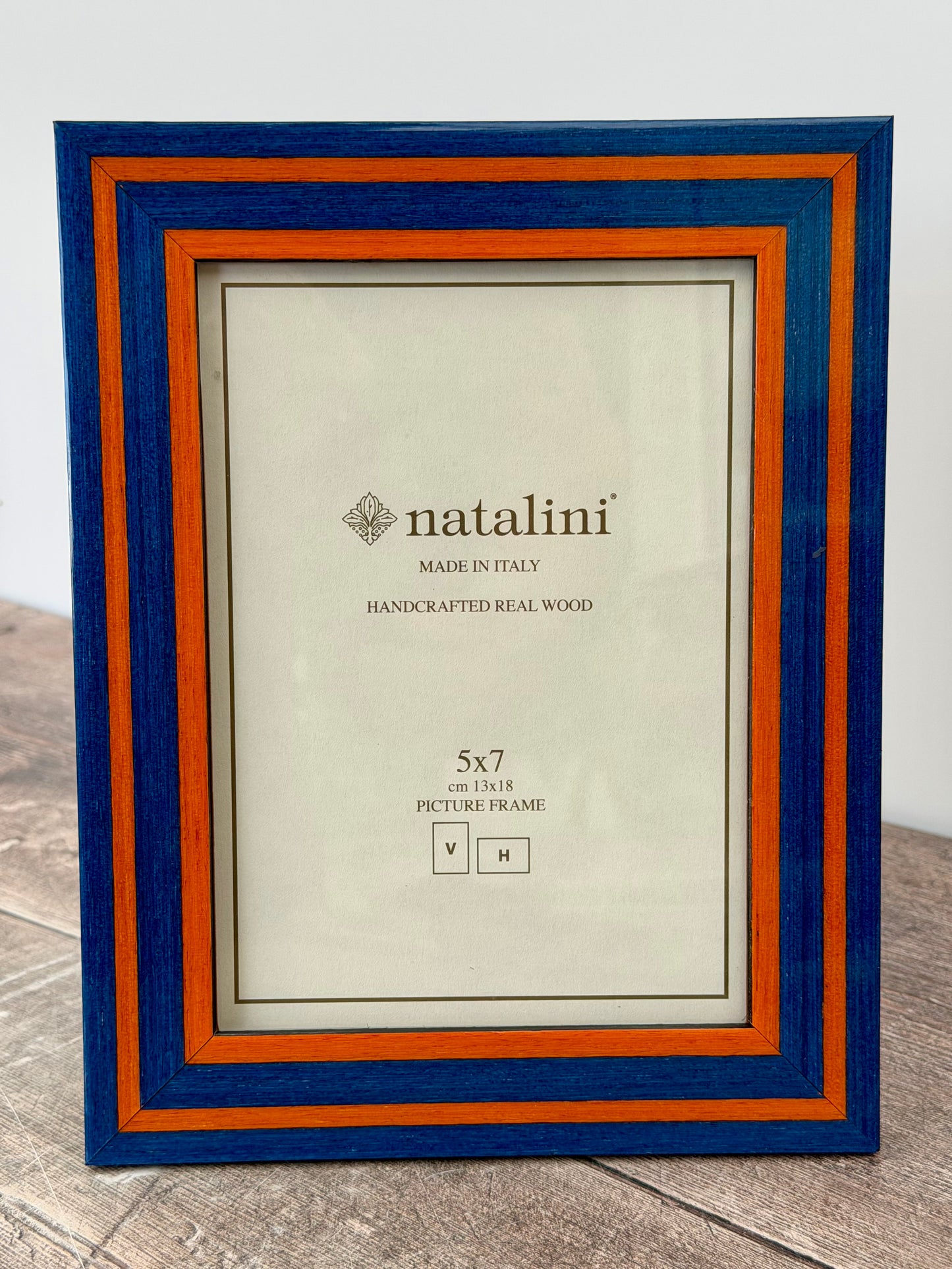 Natalini Blue and Orange Border Photo Frame 5 x 7