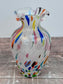 Multi-Coloured Speckled Glass Murano Style Vase, 13.5cm