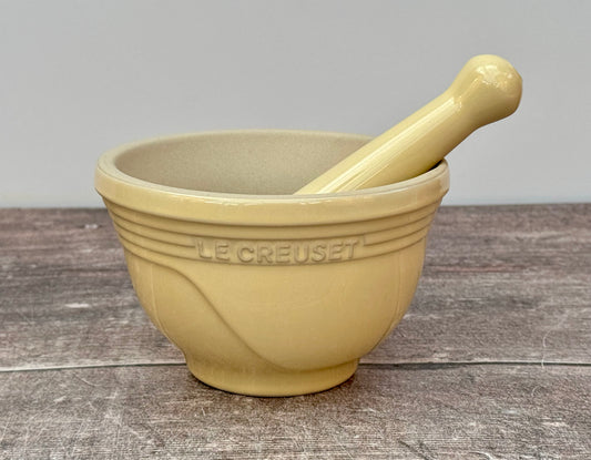 Le Creuset Pale Yellow Pestle and Mortar