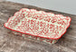 Red Swirl Patterned Baking Dish, 33cm x 23.5cm